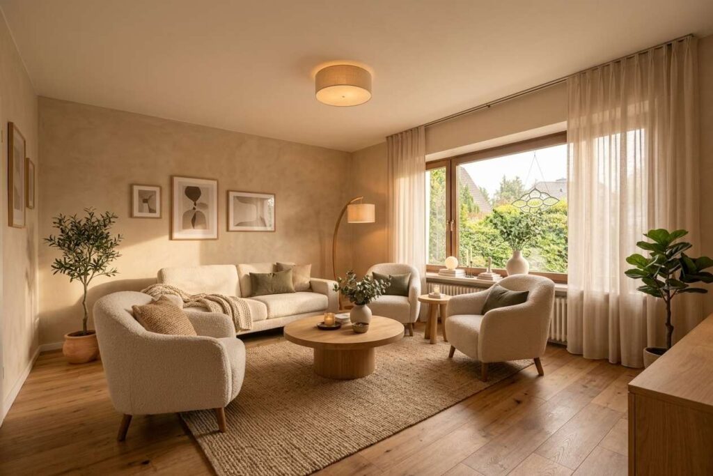 Wohnzimmer KI Beispiel