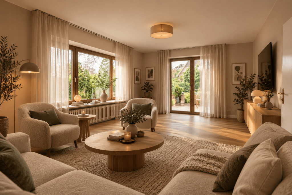 Wohnzimmer KI Beispiel